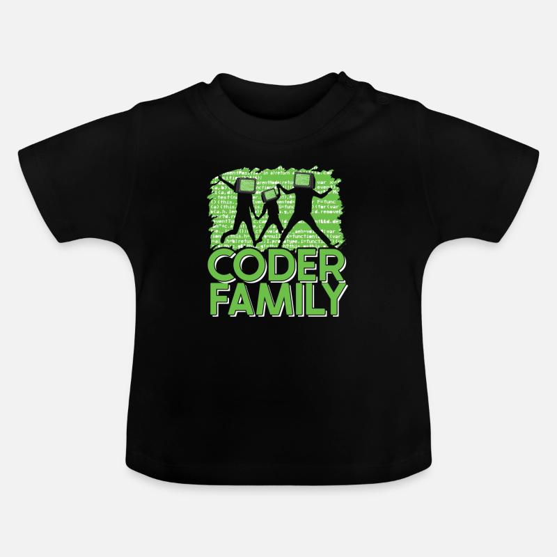 Programmeur Coder Développeur de logiciels - T-shirt bio col rond Bébé - noir