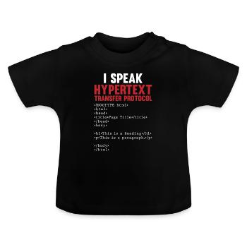 Programmer Coder Software Developer - Baby Organic T-Shirt with Round Neck - black - Front