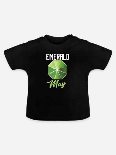 Edelsteine - Baby Bio-T-Shirt mit Rundhals - Schwarz