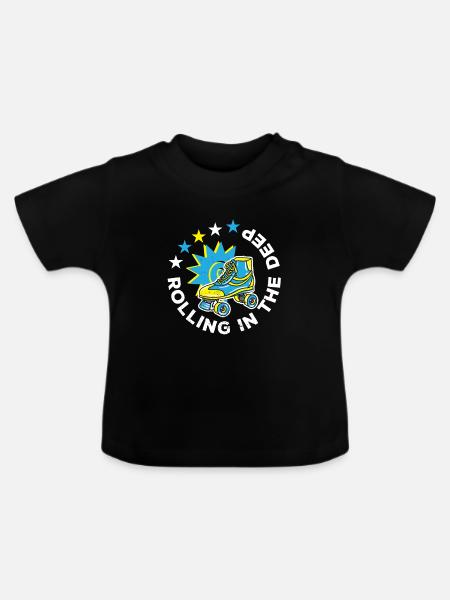 Rollerblades Rollschuhe Inlineskater - Baby Bio-T-Shirt mit Rundhals - Schwarz