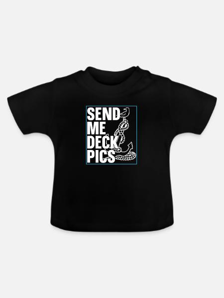 Seglen Segelboot Segler - Baby Bio-T-Shirt mit Rundhals - Schwarz