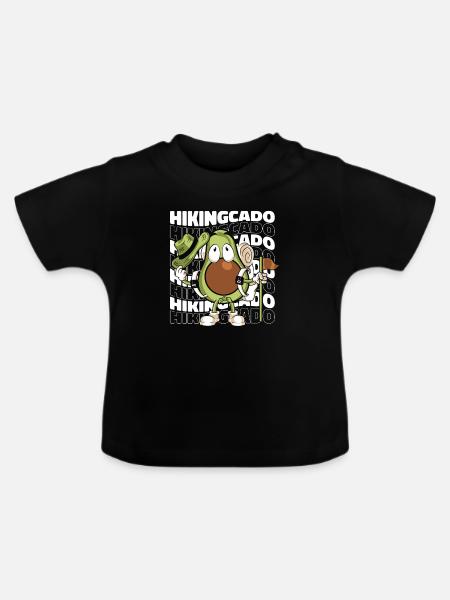 Wandern Trekking Wanderer - Baby Bio-T-Shirt mit Rundhals - Schwarz