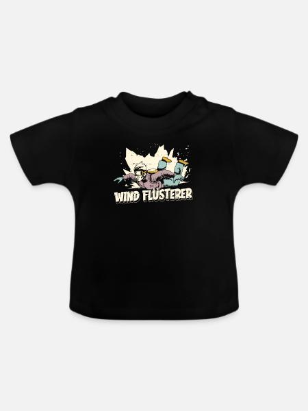 Indoor-Skydiving - Baby Bio-T-Shirt mit Rundhals - Schwarz