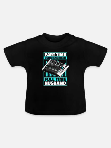 Tontechniker Sound Audio Engineer - Baby Bio-T-Shirt mit Rundhals - Schwarz