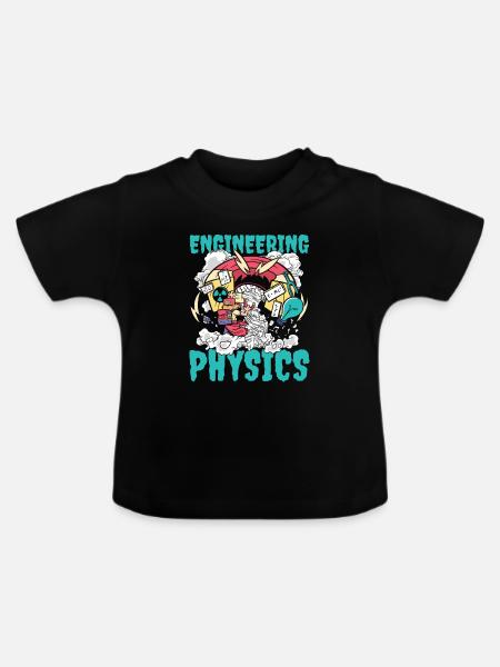 Physik Physiker - Baby Bio-T-Shirt mit Rundhals - Schwarz