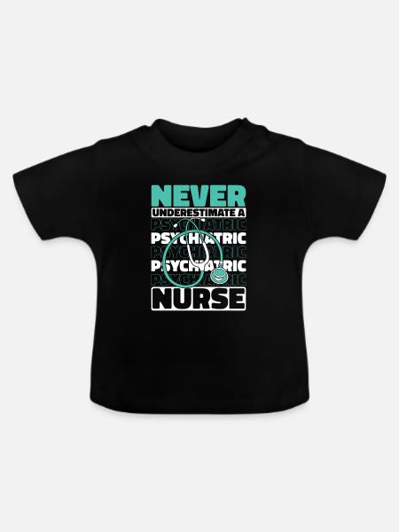 Krankenschwester - Baby Bio-T-Shirt mit Rundhals - Schwarz