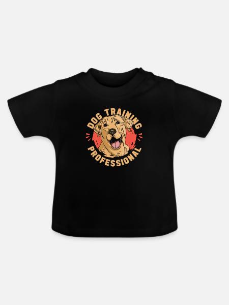Hundetrainer Hundetrainer - Baby Bio-T-Shirt mit Rundhals - Schwarz
