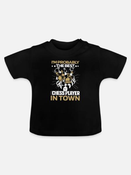 Schach Schachspieler - Baby Bio-T-Shirt mit Rundhals - Schwarz