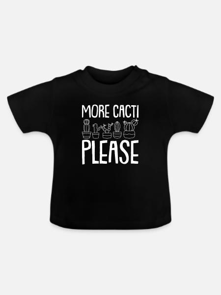 Kaktus Garten Kaktus - Baby Bio-T-Shirt mit Rundhals - Schwarz