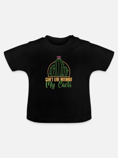 Kaktus Garten Kaktus - Baby Bio-T-Shirt mit Rundhals - Schwarz