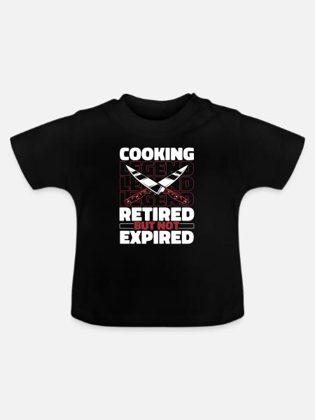 Koch Kochen Im Ruhestand - Baby Bio-T-Shirt mit Rundhals - Schwarz