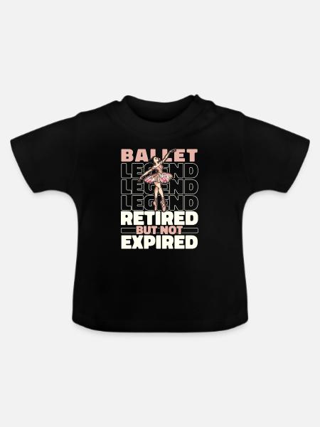 Ballet Balerina Im Ruhestand - Baby Bio-T-Shirt mit Rundhals - Schwarz