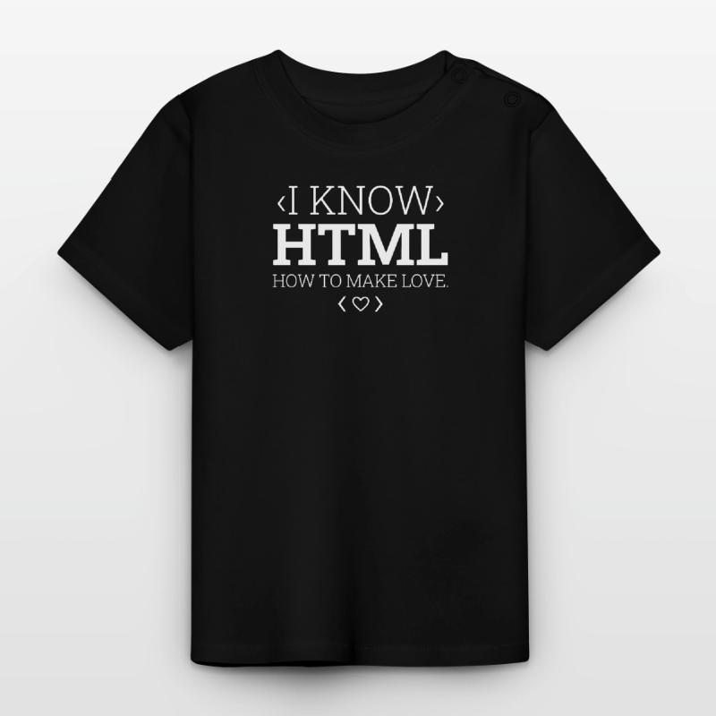 Developer Coder Programmer Html Baby Organic T-Shirt with Round Neck