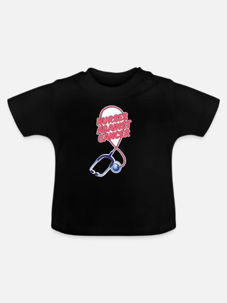 Krankenschwester Stethoskop - Baby Bio-T-Shirt mit Rundhals - Schwarz