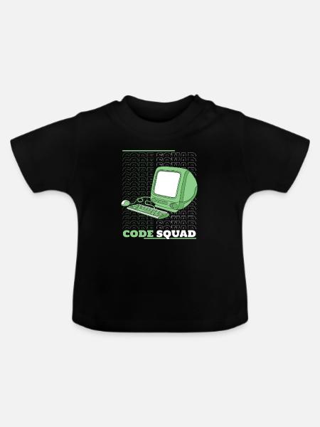 Entwickler Coder Programmierer Rechner - Baby Bio-T-Shirt mit Rundhals - Schwarz