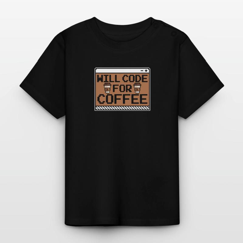 Developer Coder Programmer Coffee T-shirt bio col rond Bébé