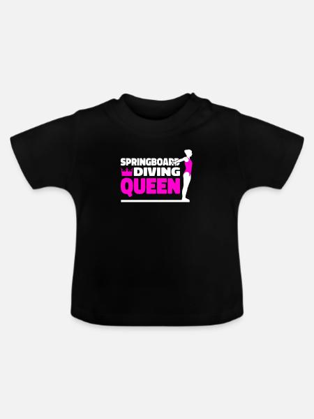 Turmspringen Turmspringer Königin - Baby Bio-T-Shirt mit Rundhals - Schwarz
