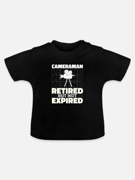 Kameramann Im Ruhestand - Baby Bio-T-Shirt mit Rundhals - Schwarz