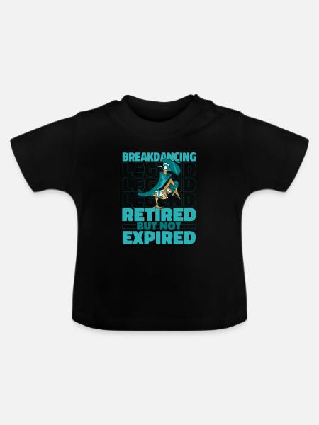 Breakdance Breakdancer Breakdancing Rentner - Baby Bio-T-Shirt mit Rundhals - Schwarz