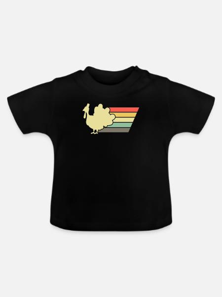 Thanksgiving - Baby Bio-T-Shirt mit Rundhals - Schwarz