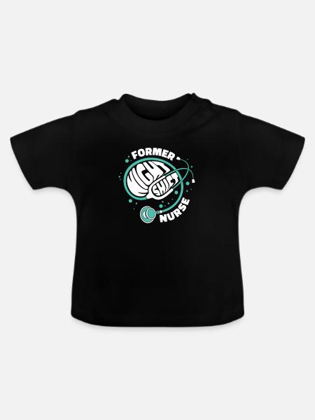 Krankenschwester Stethoskop - Baby Bio-T-Shirt mit Rundhals - Schwarz