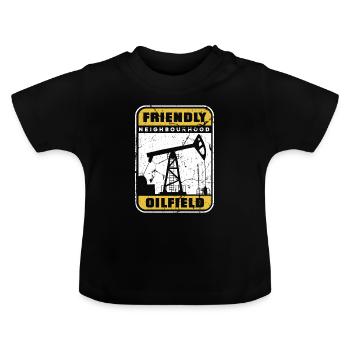 Humour sur les plates-formes pétrolières - T-shirt bio col rond Bébé - noir - Devant