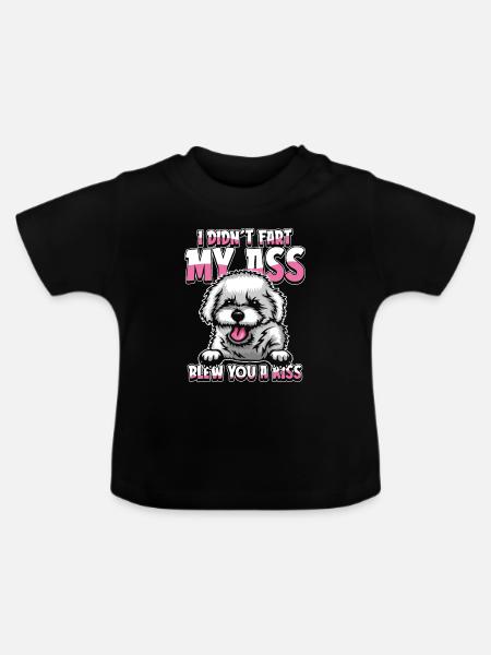 Bichon Frize - Baby Bio-T-Shirt mit Rundhals - Schwarz