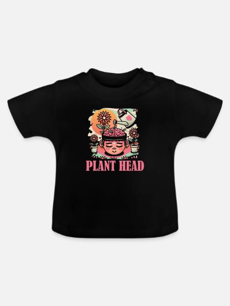 Hobbygärtner Garten Anlage Gartenkatze - Baby Bio-T-Shirt mit Rundhals - Schwarz