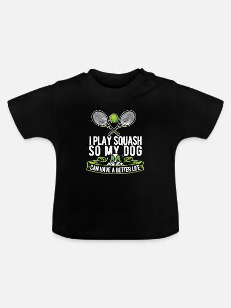 Squash Hund - Baby Bio-T-Shirt mit Rundhals - Schwarz