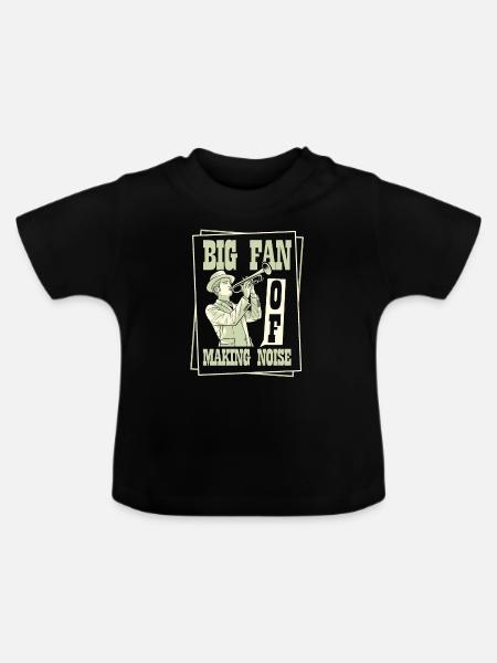 Fanfahrenzug Spielmannszug Lärm - Baby Bio-T-Shirt mit Rundhals - Schwarz