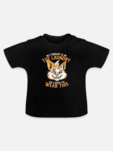 Furry Fandom Fursuits - Baby Bio-T-Shirt mit Rundhals - Schwarz