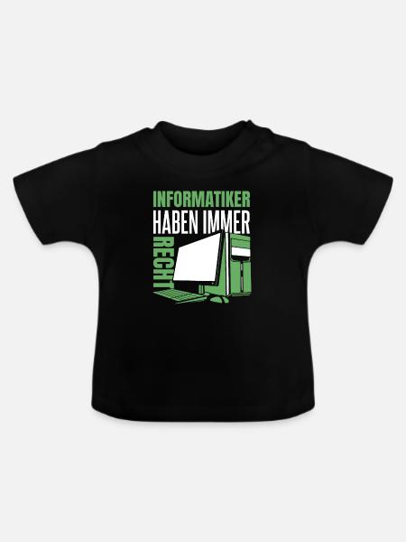 Entwickler Coder Programmierer Computer - Baby Bio-T-Shirt mit Rundhals - Schwarz