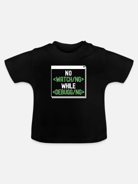 Entwickler Coder Programmierer Humor - Baby Bio-T-Shirt mit Rundhals - Schwarz
