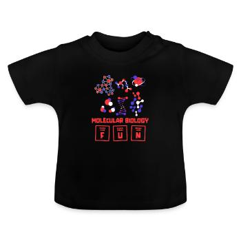 Biologie Biologe Moleküle Molekularbiologe - Baby Bio-T-Shirt mit Rundhals - Schwarz - Vorne