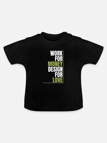 Web Entwickler Webdeveloper Liebe - Baby Bio-T-Shirt mit Rundhals - Schwarz