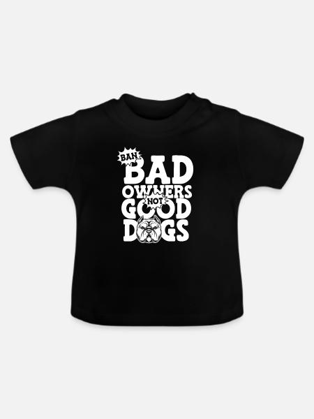 Pitbull Pitbull Verbot - Baby Bio-T-Shirt mit Rundhals - Schwarz
