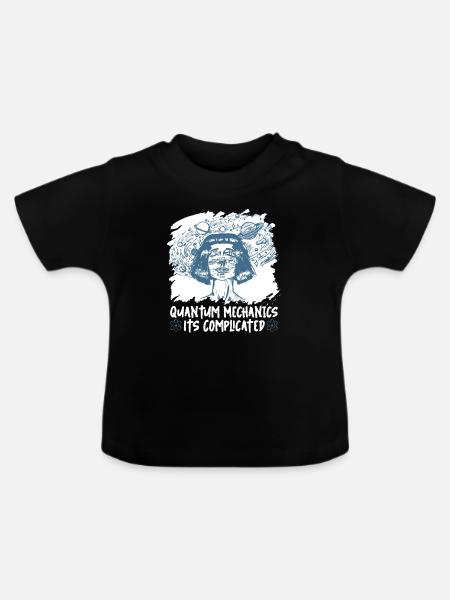 Physik Phyiker Kompliziert Quantenphysik - Baby Bio-T-Shirt mit Rundhals - Schwarz