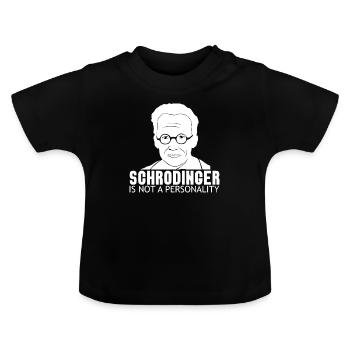 Physics Physicists Quantum Physics - Baby Organic T-Shirt with Round Neck - black - Front