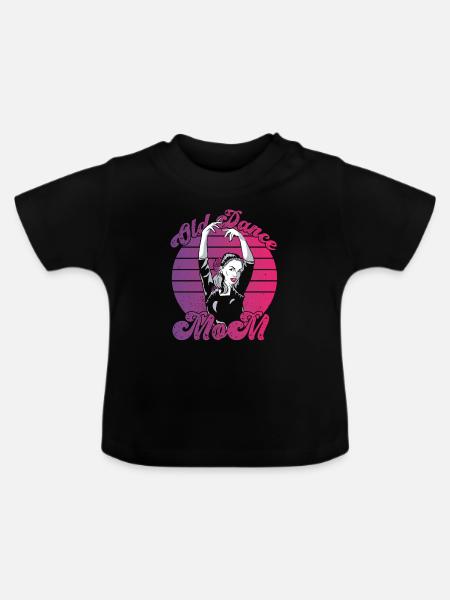 Mom Mutter Mutter Tanz Mutter - Baby Bio-T-Shirt mit Rundhals - Schwarz