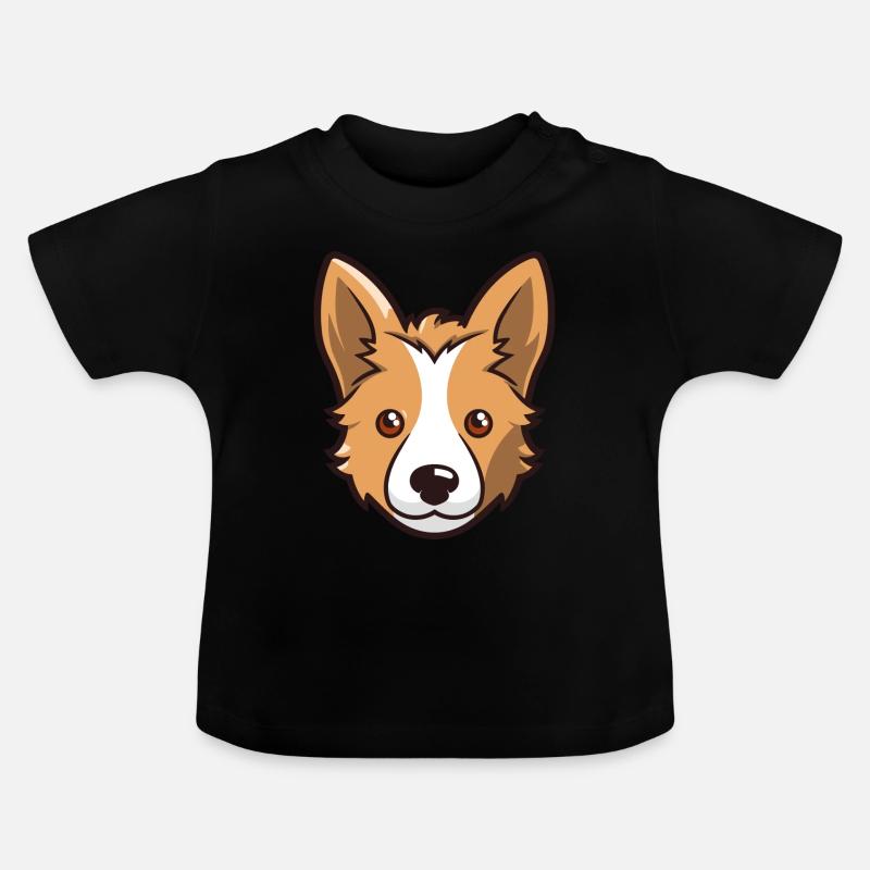 Conception de chien mignon pour les propriétaires de chiens - T-shirt bio col rond Bébé - noir