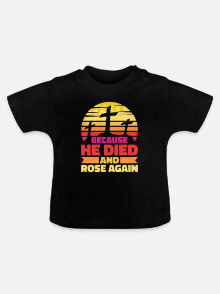 Christ Christentum - Baby Bio-T-Shirt mit Rundhals - Schwarz