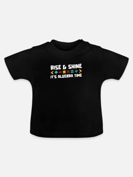 Mathelehrer Mathe Lehrer Algebra - Baby Bio-T-Shirt mit Rundhals - Schwarz