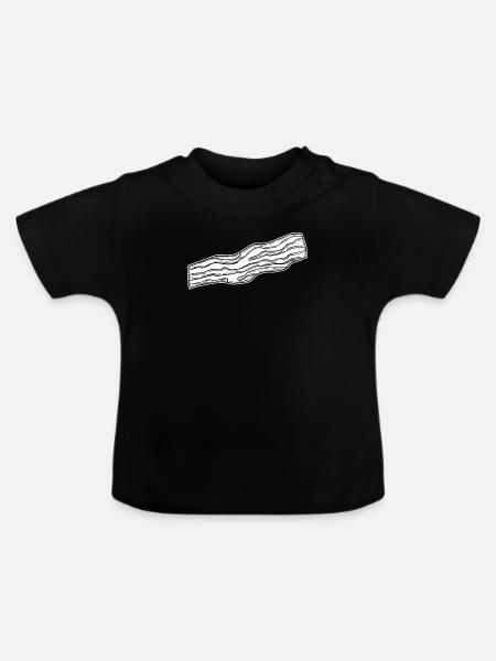 Bacon Speck - Baby Bio-T-Shirt mit Rundhals - Schwarz
