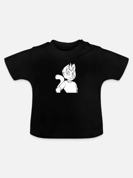 Furry Fandom Fursuits Fuchs - Baby Bio-T-Shirt mit Rundhals - Schwarz
