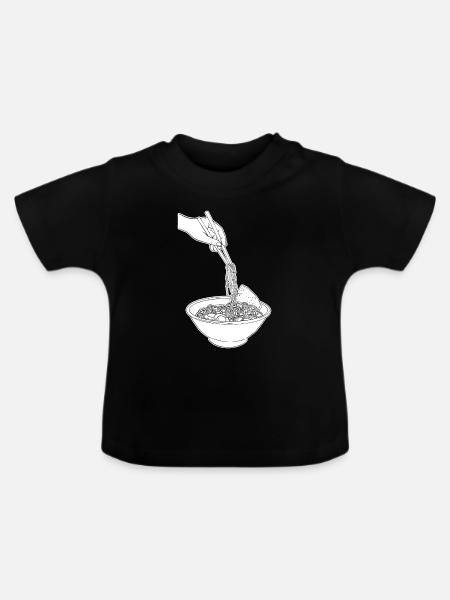 Ramen - Baby Bio-T-Shirt mit Rundhals - Schwarz