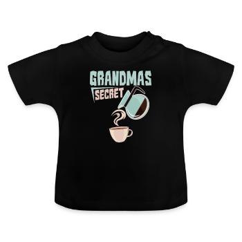 Café Café Grandmas Secret - T-shirt bio col rond Bébé - noir - Devant