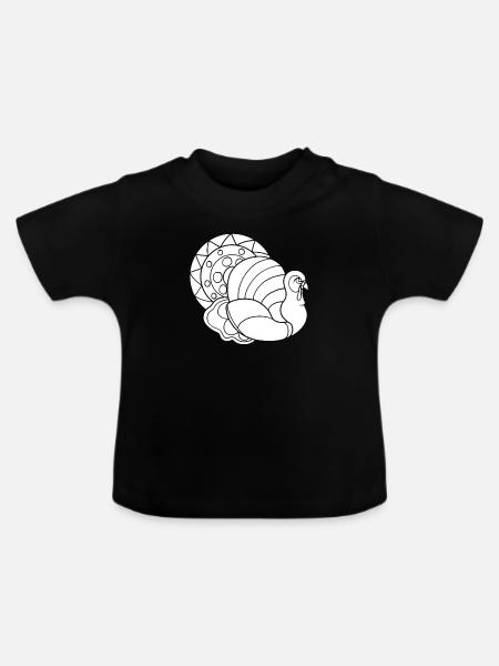 Thanksgiving - Baby Bio-T-Shirt mit Rundhals - Schwarz