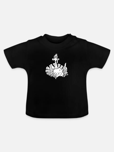 Thanksgiving - Baby Bio-T-Shirt mit Rundhals - Schwarz