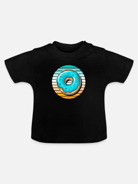 Donut - Baby Bio-T-Shirt mit Rundhals - Schwarz