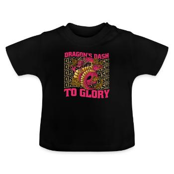 Jahr Des Drachen 2024 - Baby Bio-T-Shirt mit Rundhals - Schwarz - Vorne